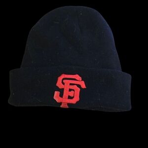 Black Beanie with Red Logo